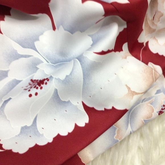 Vintage Hawaiian Malama Island Aloha Dress Maxi Floral Tropical Red 12 - Picture 10 of 10